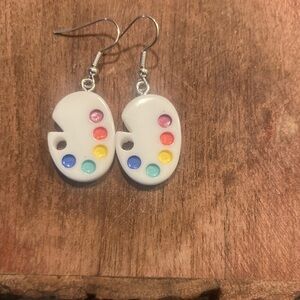 4/$25 Colorful Artist Palette Earrings. Super cute 🥰 brand new & never worn.